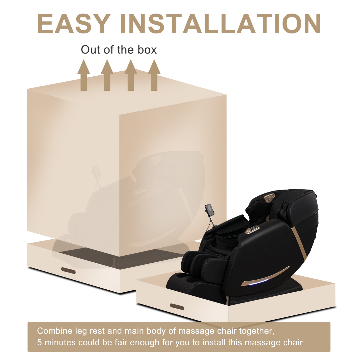 Jiron Modern Velvet Massage Chair
