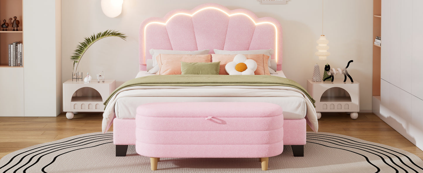 Marcel Contemporary LED Upholstered Bedroom Sets