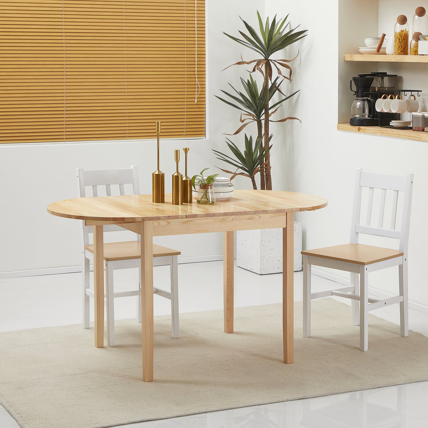Calista Craftsman Natural Solid Drop Table
