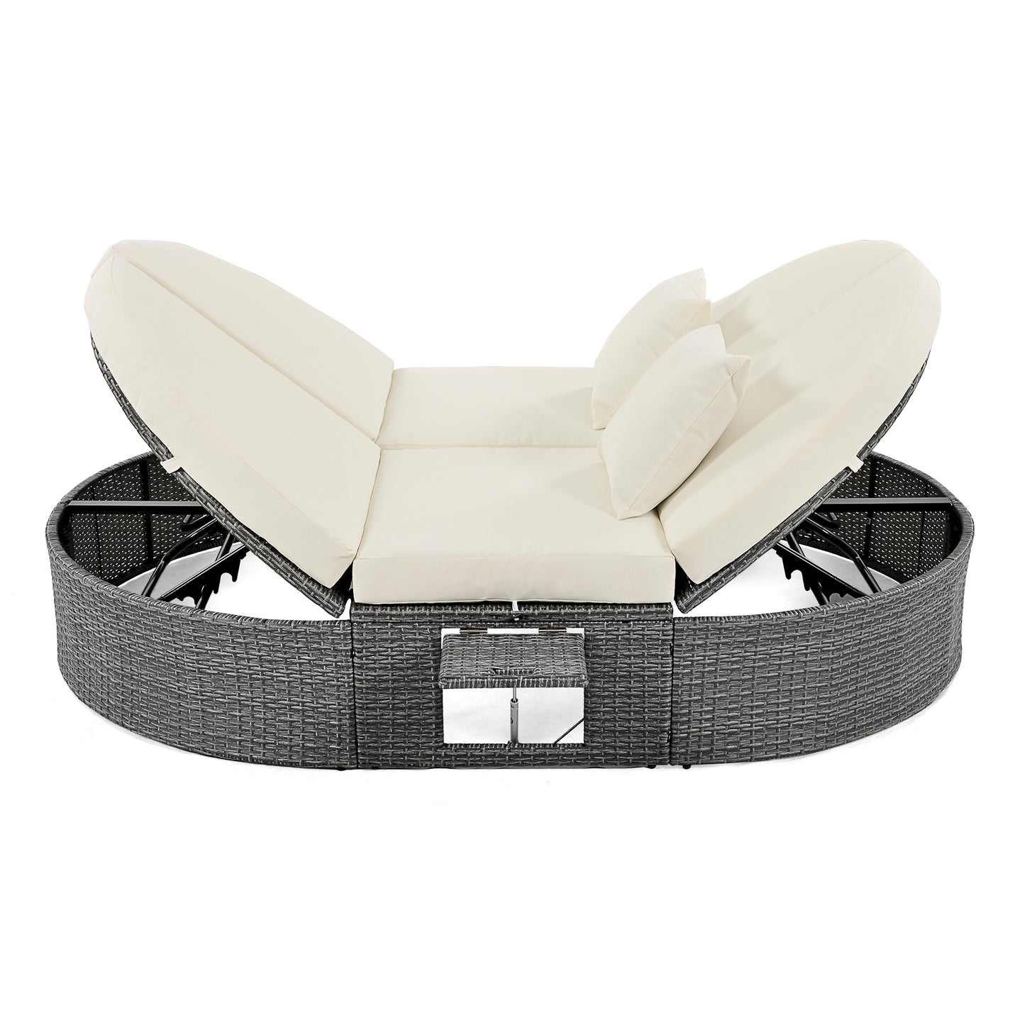 Centerville Modern Chaise Rattan Sun Daybed