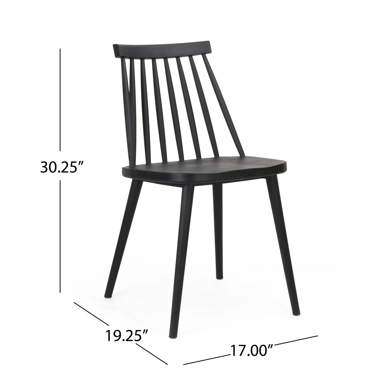 Bartholomew Contemporary Farmhouse Spindle Back Dining Chairs