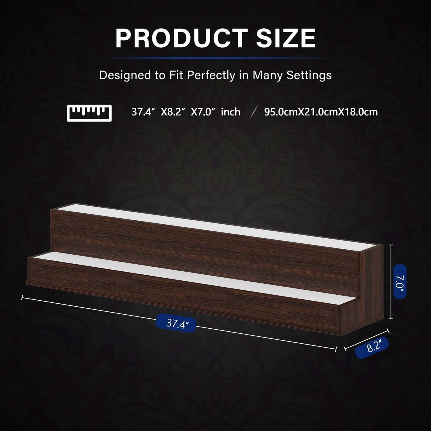 Amity Modern LED Lighted Liquor Bottle Display