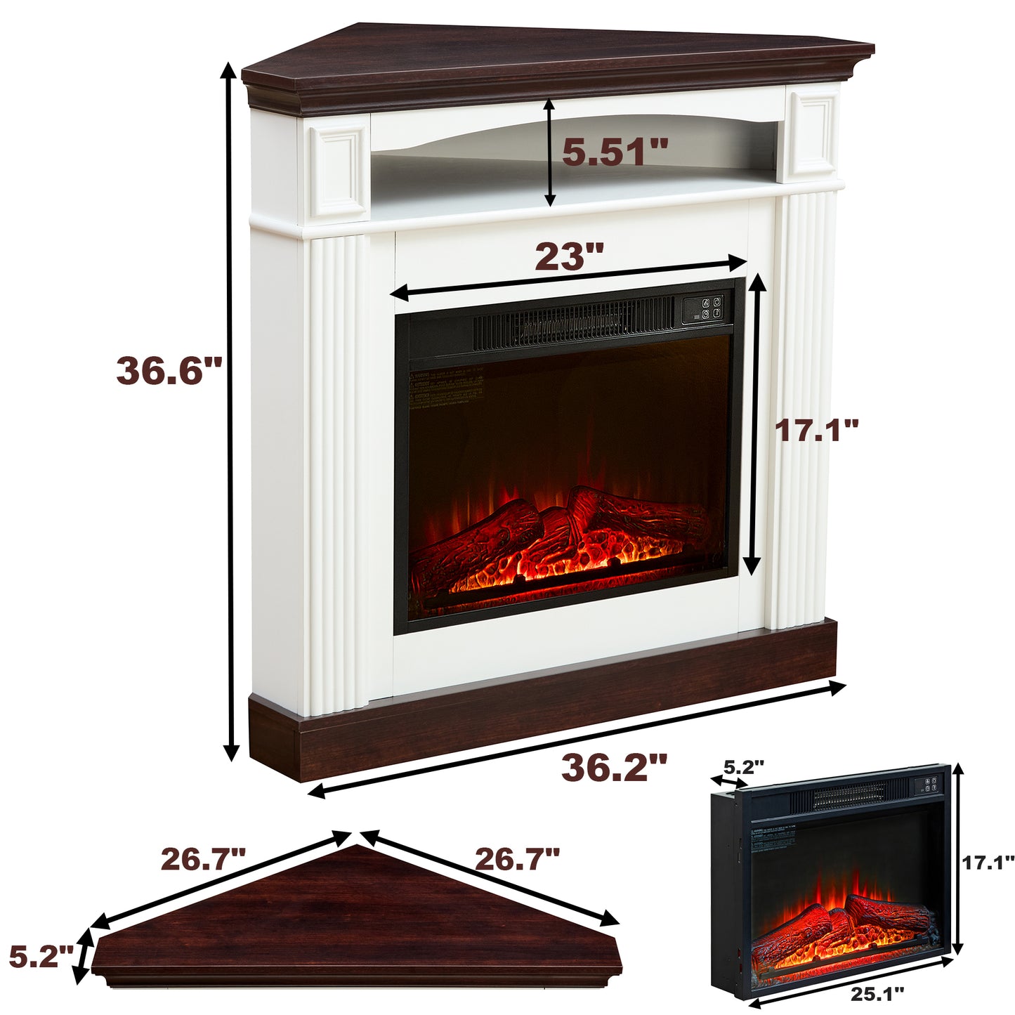 Warmsprings Contemporary Electric Fireplace
