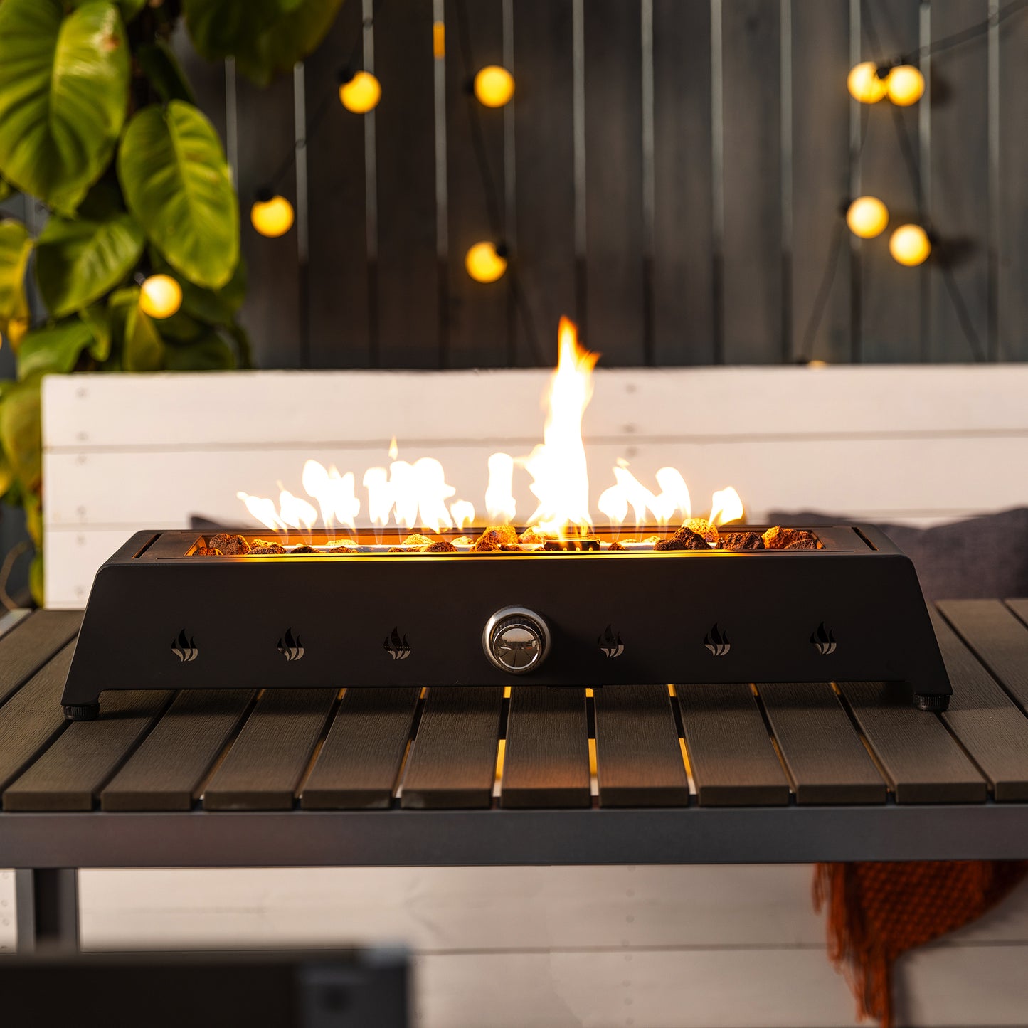 Mission Contemporary Square Fire Pit Table
