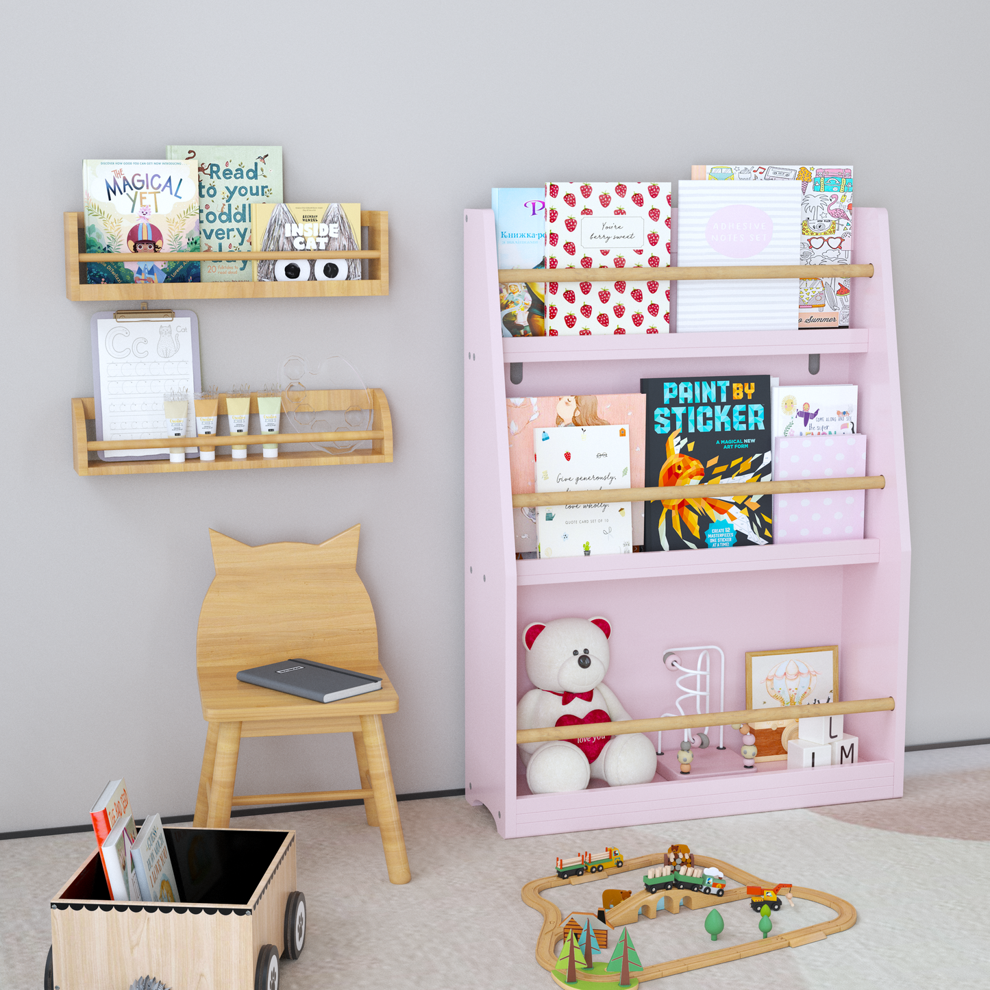 Justo Contemporary Kids Book Rack