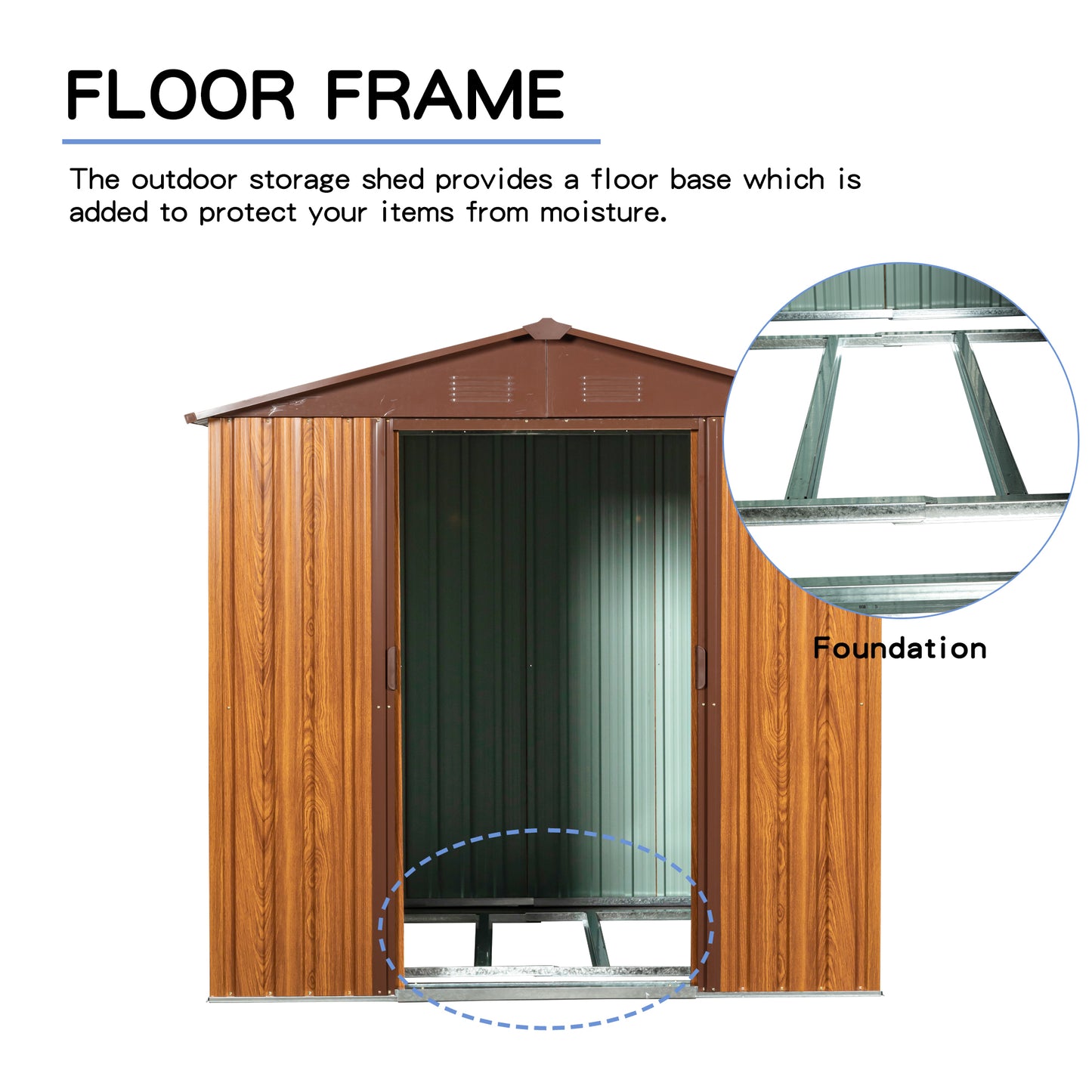 Marites Industrial Woodgrain Metal Storage