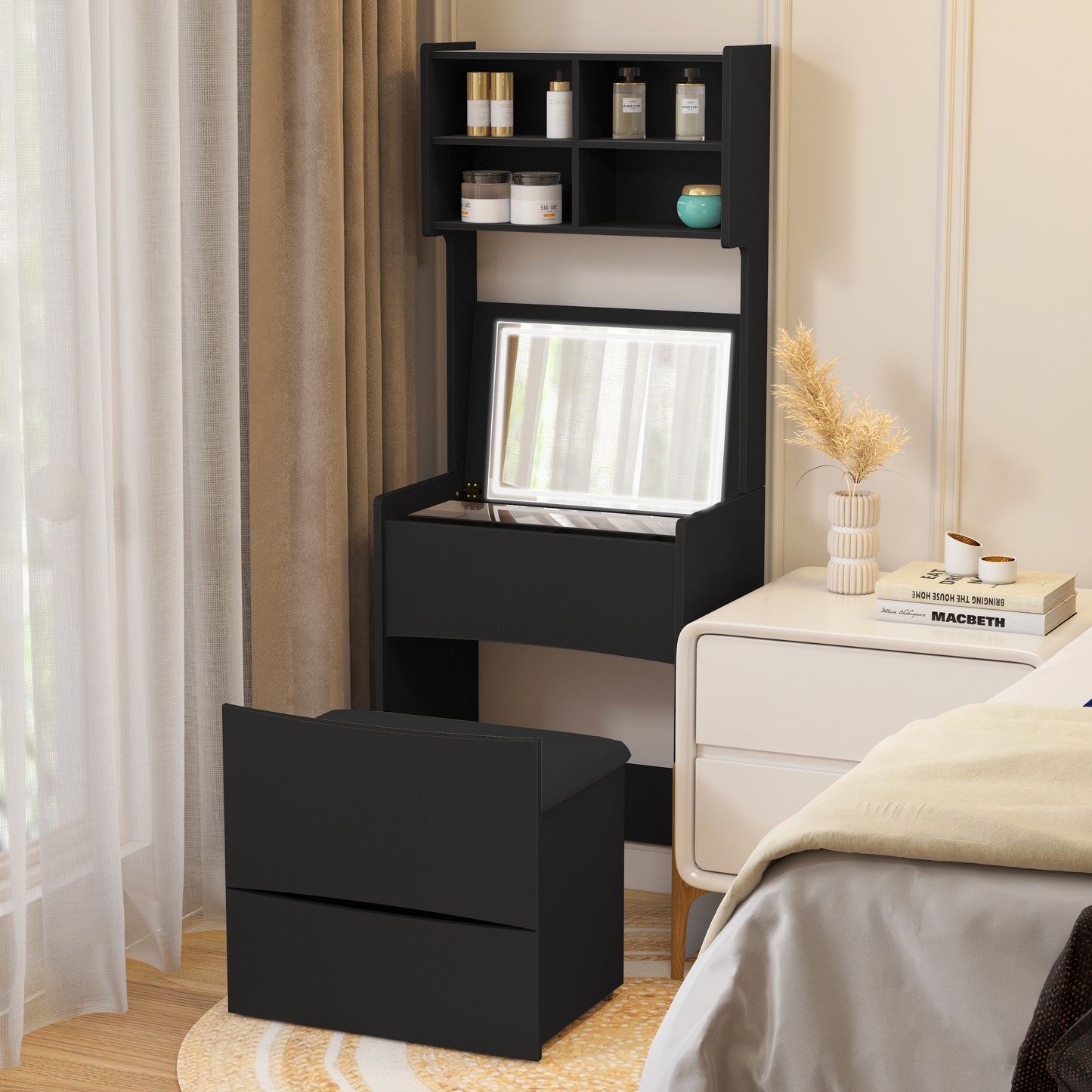 Irvington Contemporary Velvet Dressing Table
