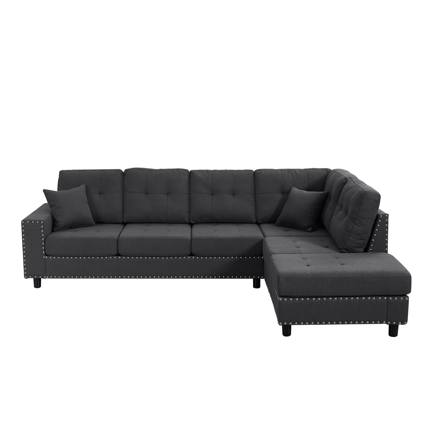 Calista Mid-Century L-Shaped Modular Sofa
