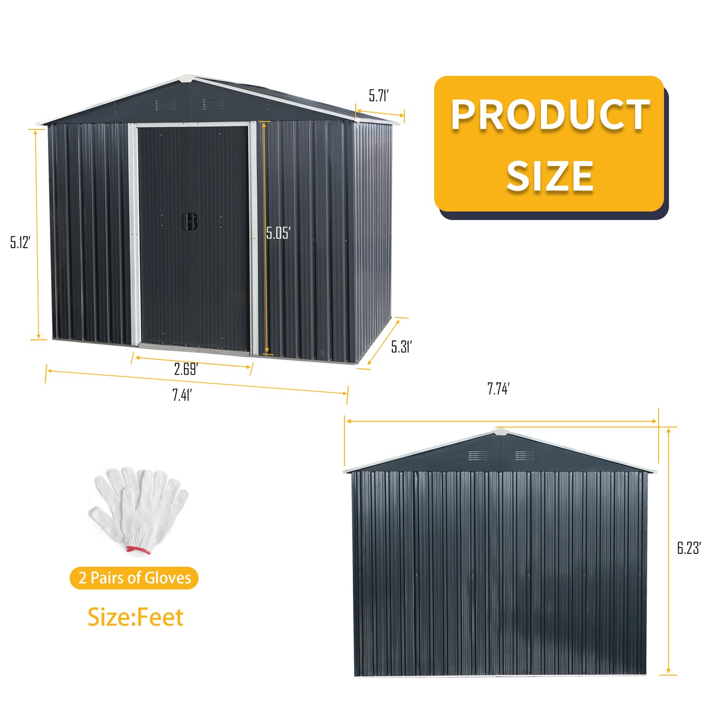 Westport Industrial Outdoor Metal Storage Shed