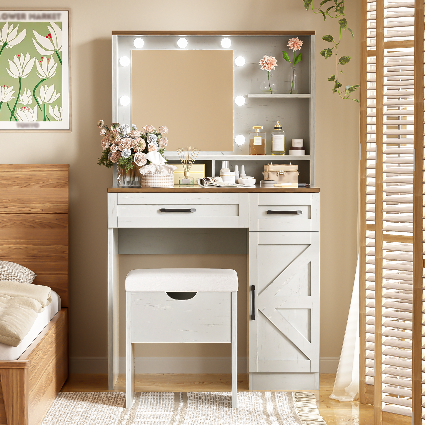 Jiron Craftsman Farmhouse Vanity Set