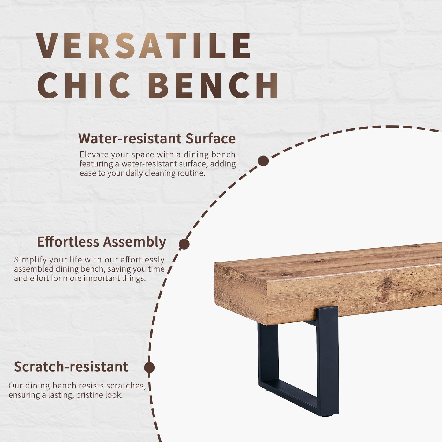 Bartholomew Modern Dining Bench