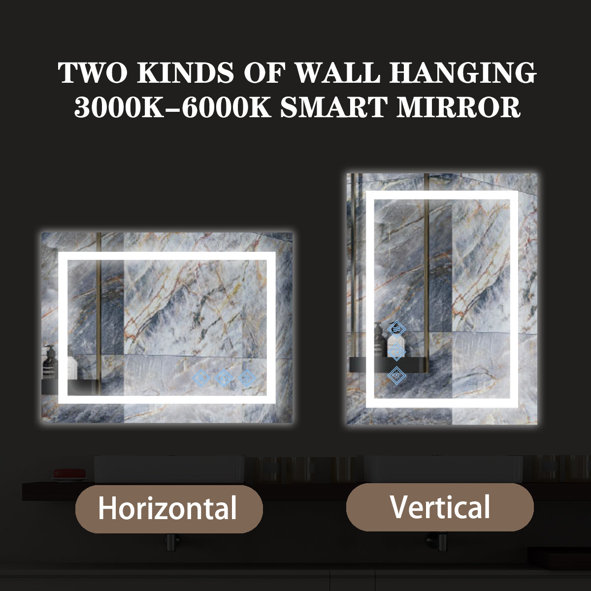 Centerville Modern Brushed LED Mirror