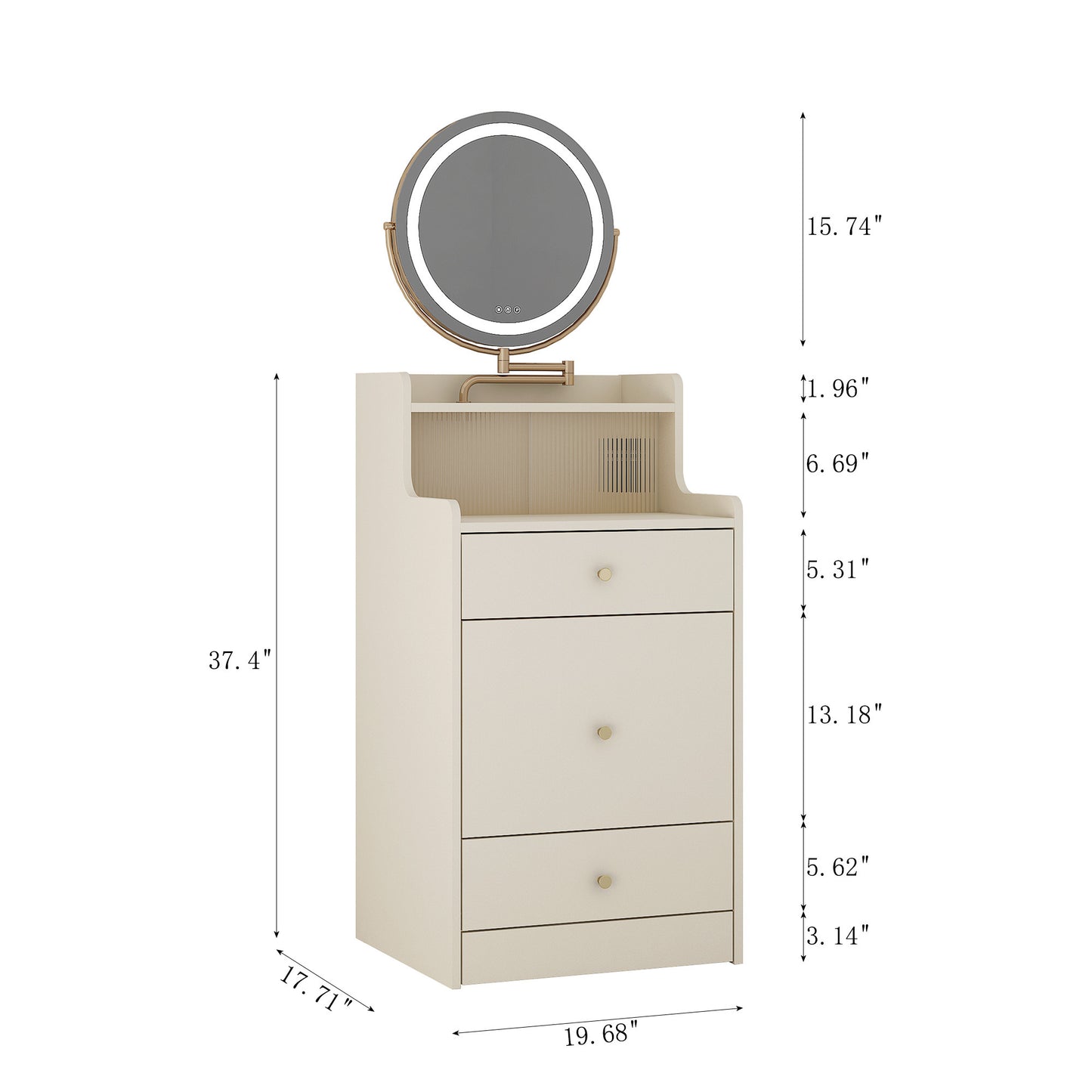 Centerville Contemporary Compact Makeup Vanity