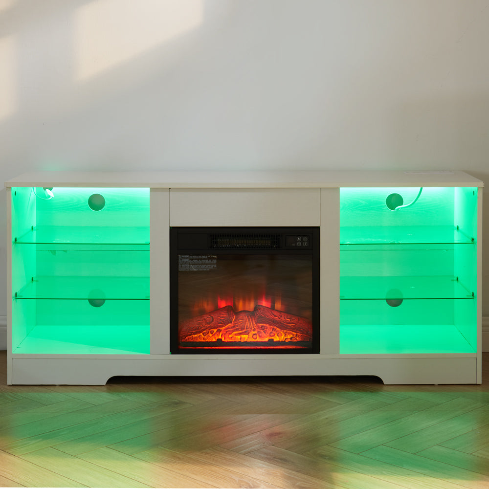 Marcel Modern LED Fireplace TV Stand