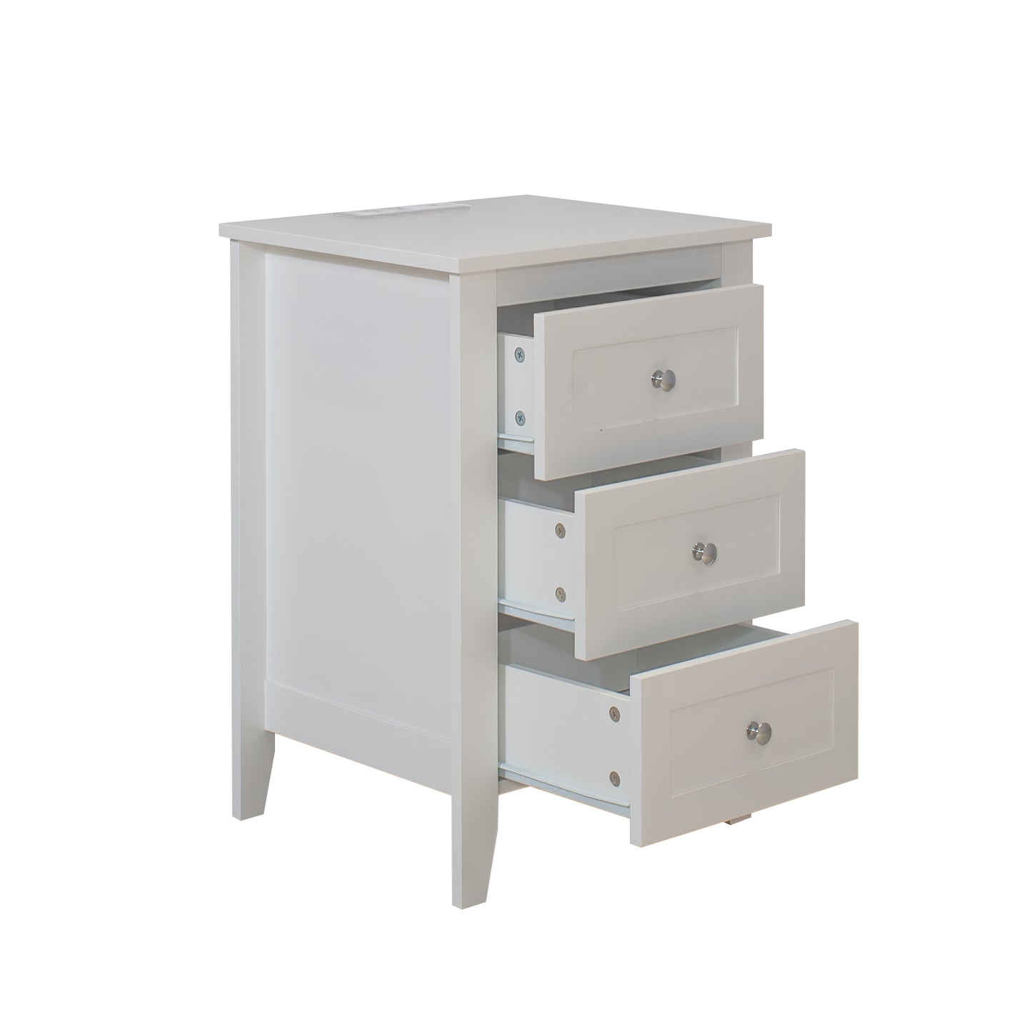 Niles Modern Drawer Nightstand with Charging Station