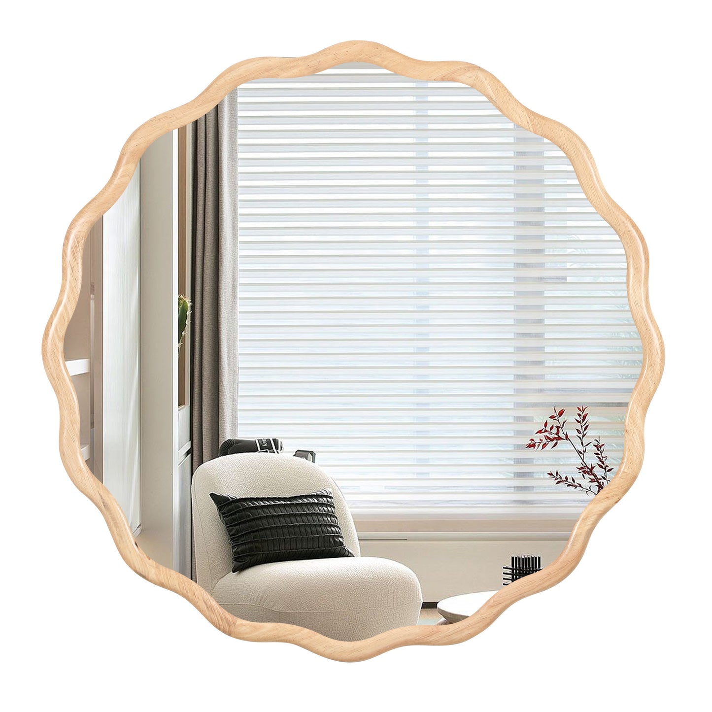 Napa Craftsman Wood Wavy Vanity Mirror
