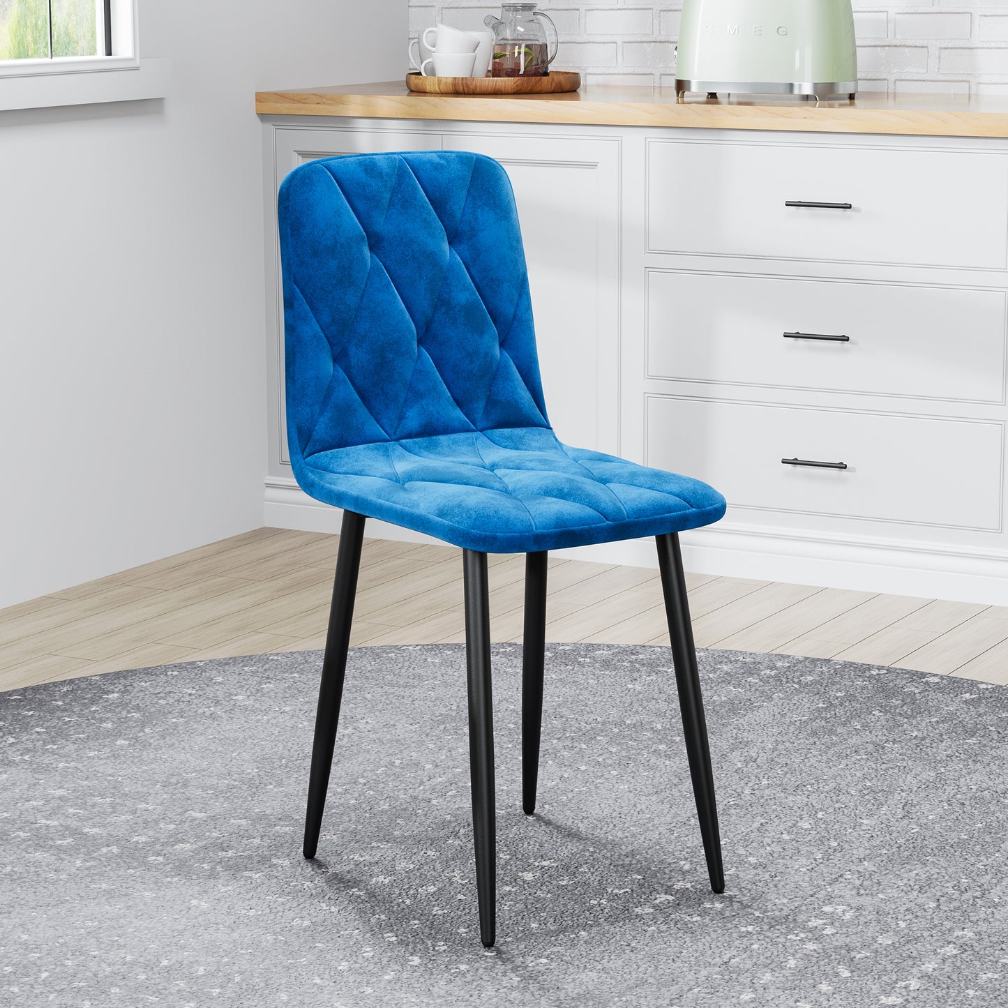 Westport Modern Velvet Upholstered Dining Chairs