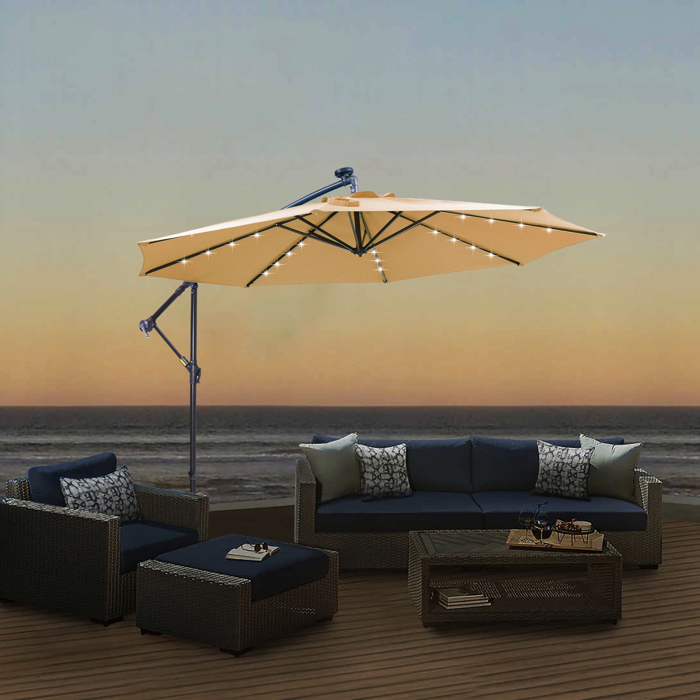 Lula Contemporary Solar Patio Umbrella