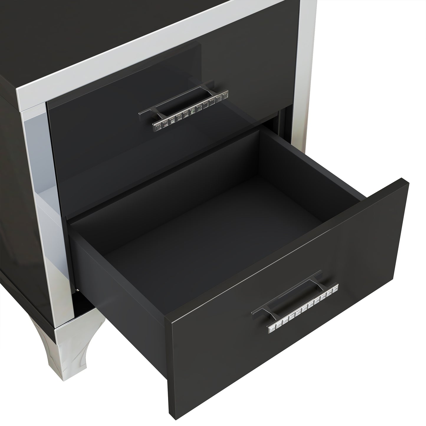 Silverleaf Modern Mirrored Nightstand