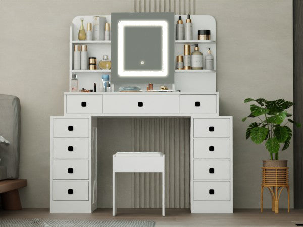 Westport Modern Desk with Sliding Mirror