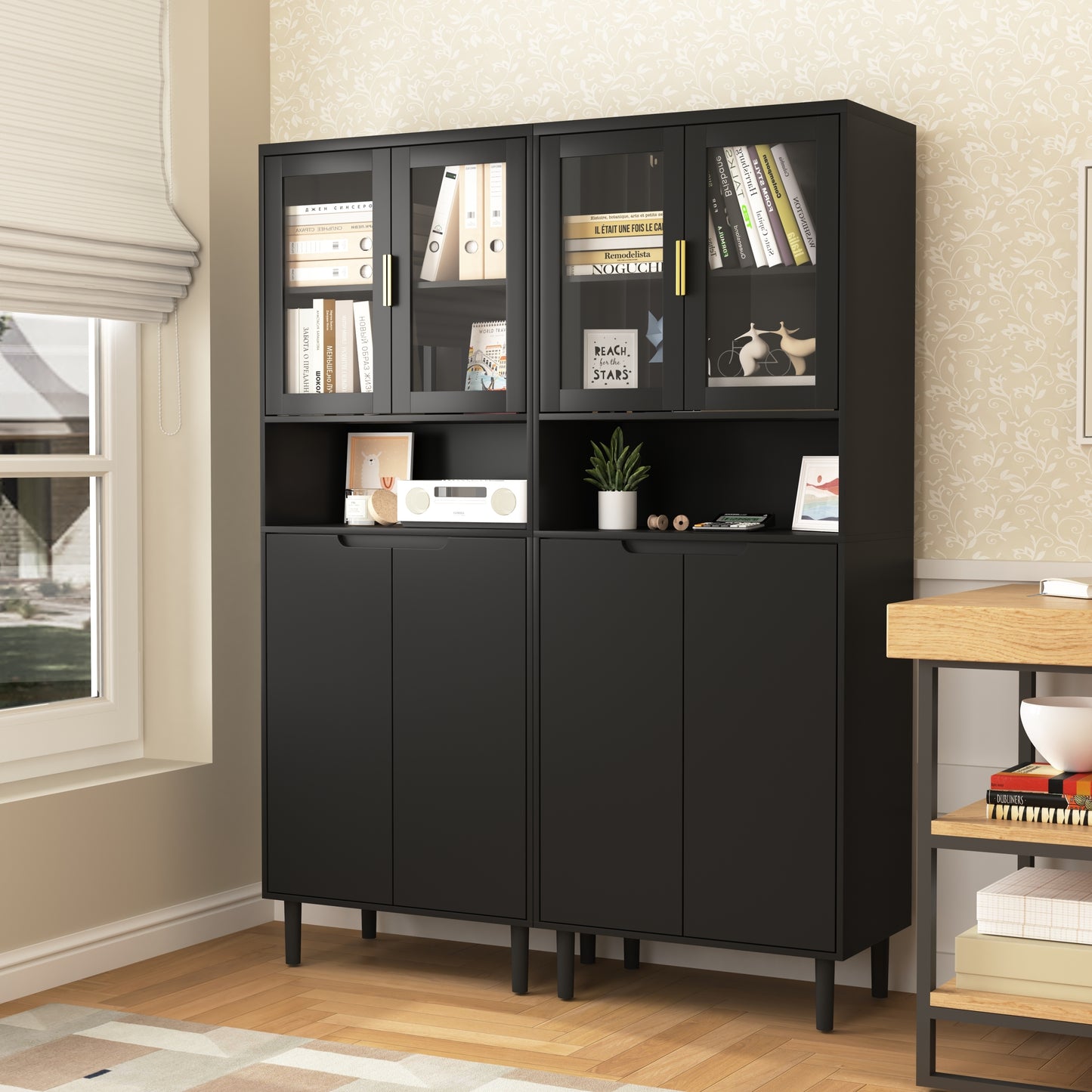 Sonoma Modern Glass Storage Bedroom Cabinet