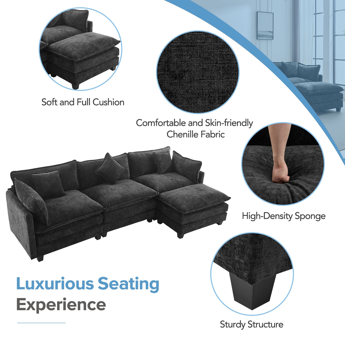 Fitch Modern L-Shape Luxury Sofa