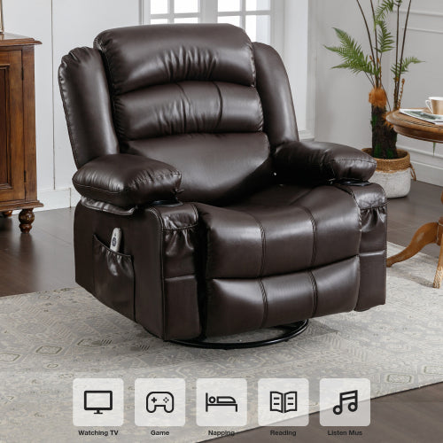 Mission Modern Massage Swivel Recliner Chair