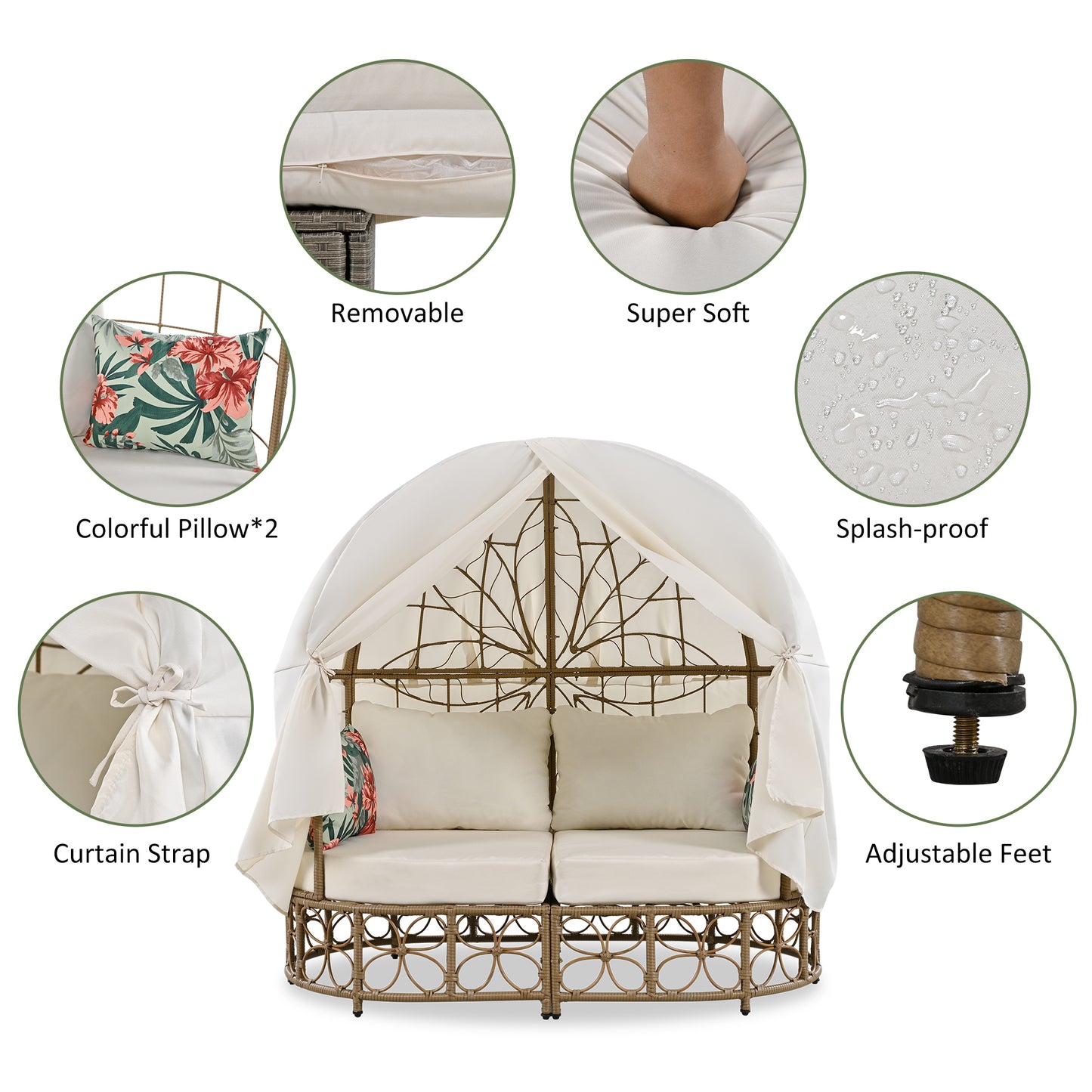 Somerset Craftsman Wicker Patio Daybed