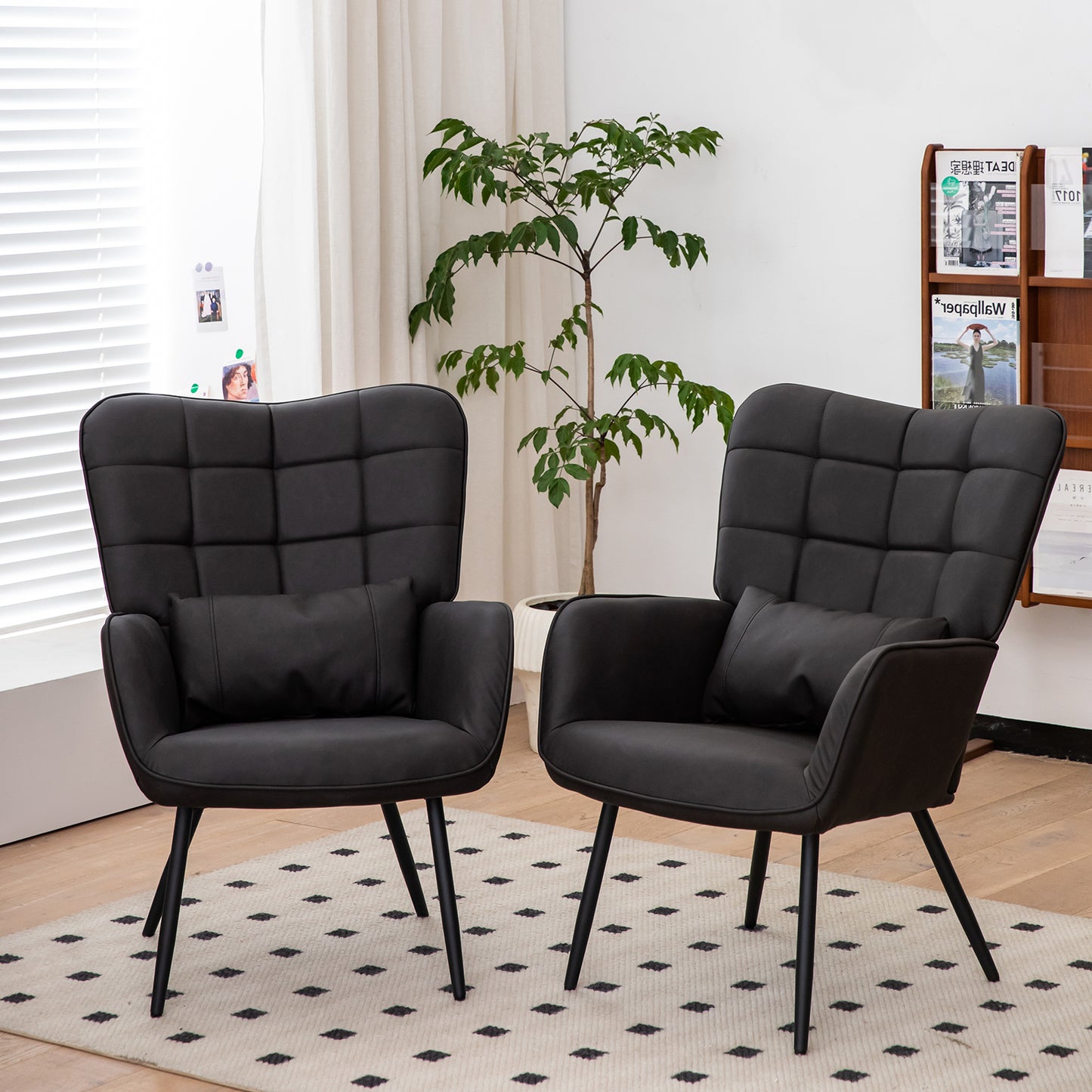 Calista Mid-Century Padded Accent Chair