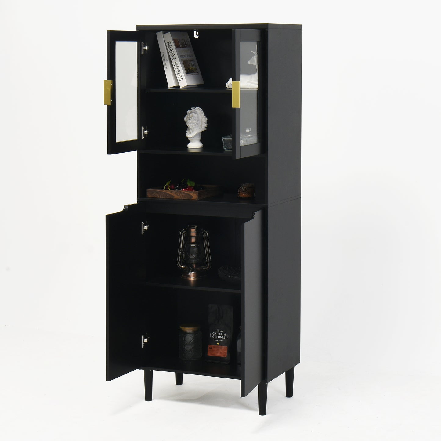 Sonoma Modern Glass Storage Bedroom Cabinet