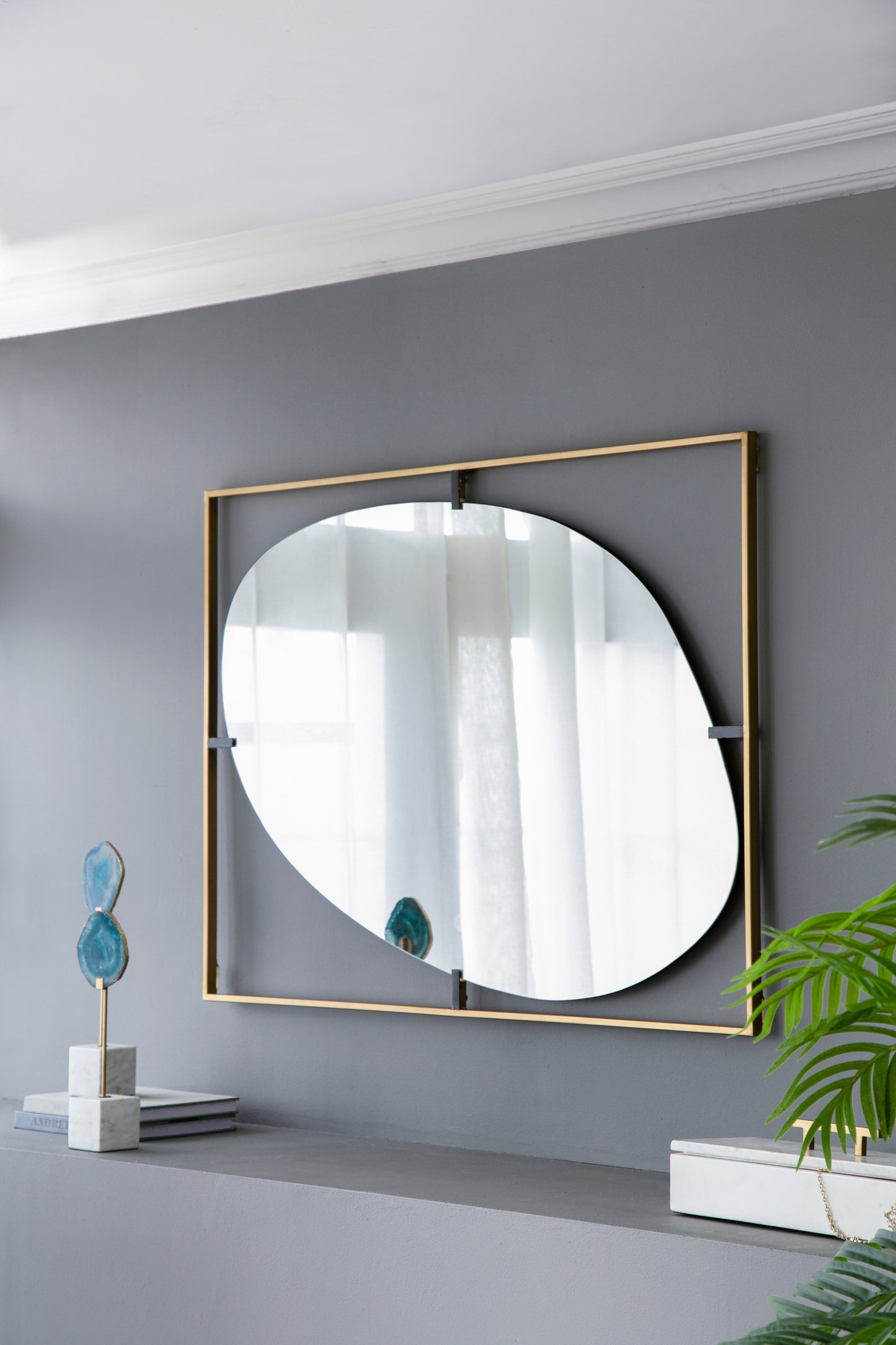 Ghivi Contemporary Poppy Framed Mirror