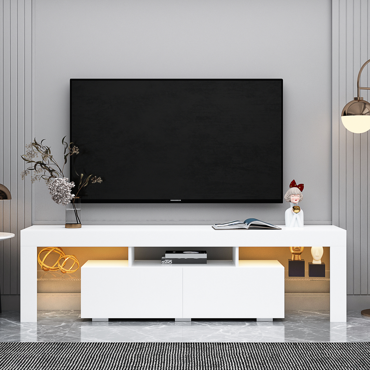 Napa Modern Velvet TV Stand
