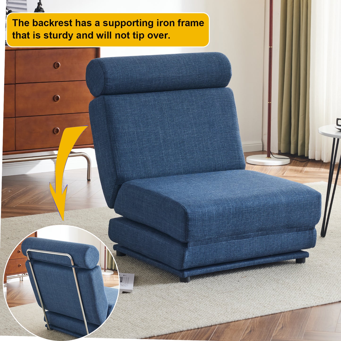 Marcel Modern Foldable Linen Sofa Chair