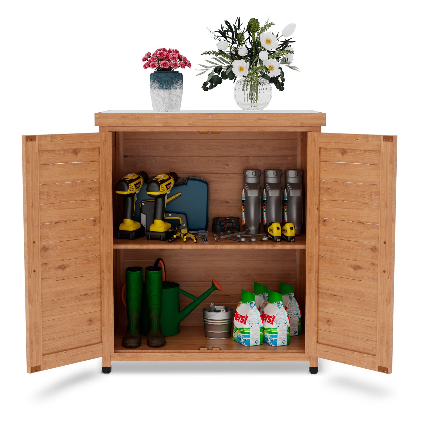 Emery Craftsman Outdoor Potting Storage Table