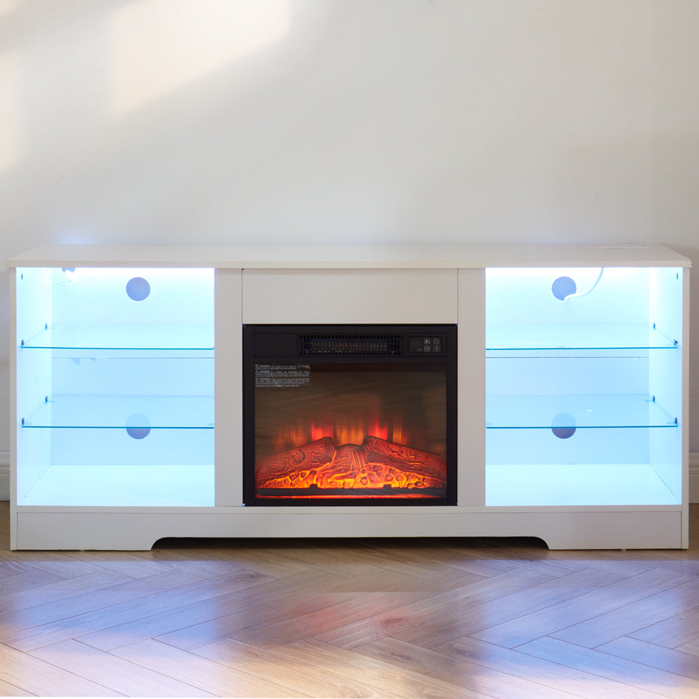 Marcel Modern LED Fireplace TV Stand