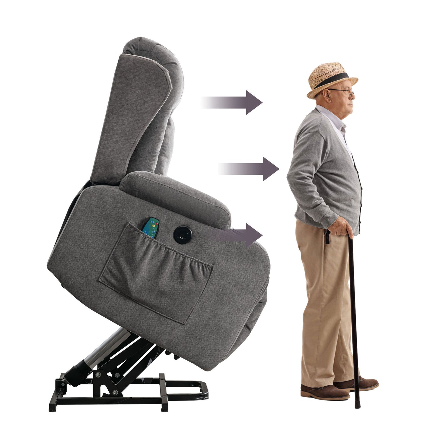 Napa Contemporary Power Lift Recliner Chair