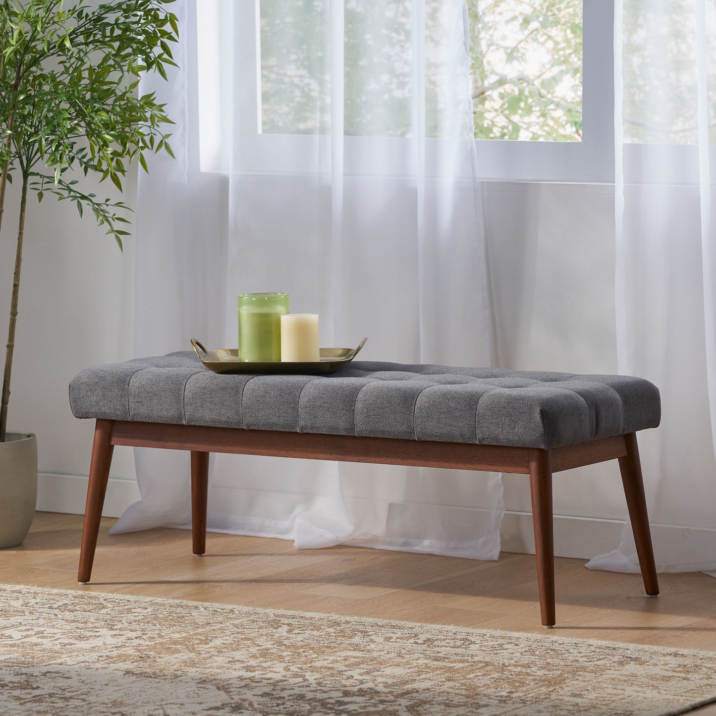 Bartholomew Modern Fabric Ottoman