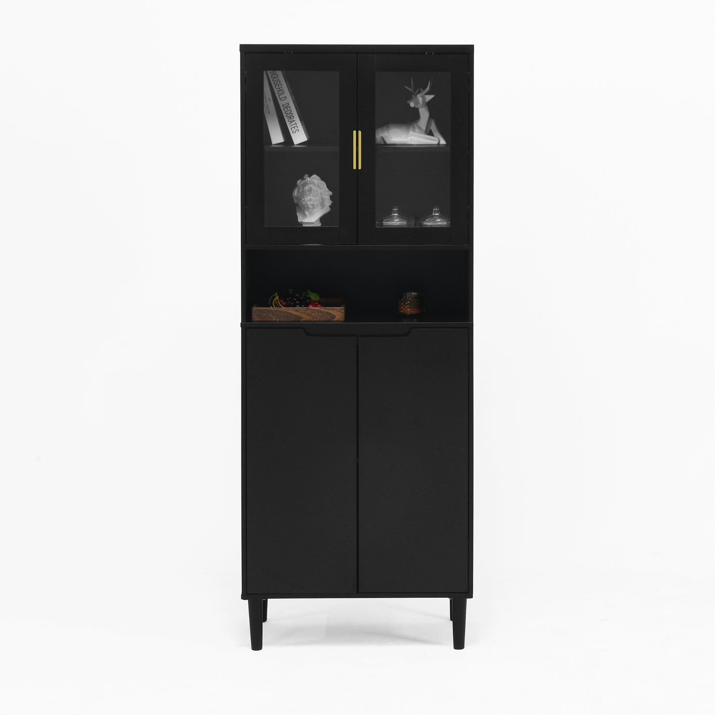 Sonoma Modern Glass Storage Bedroom Cabinet