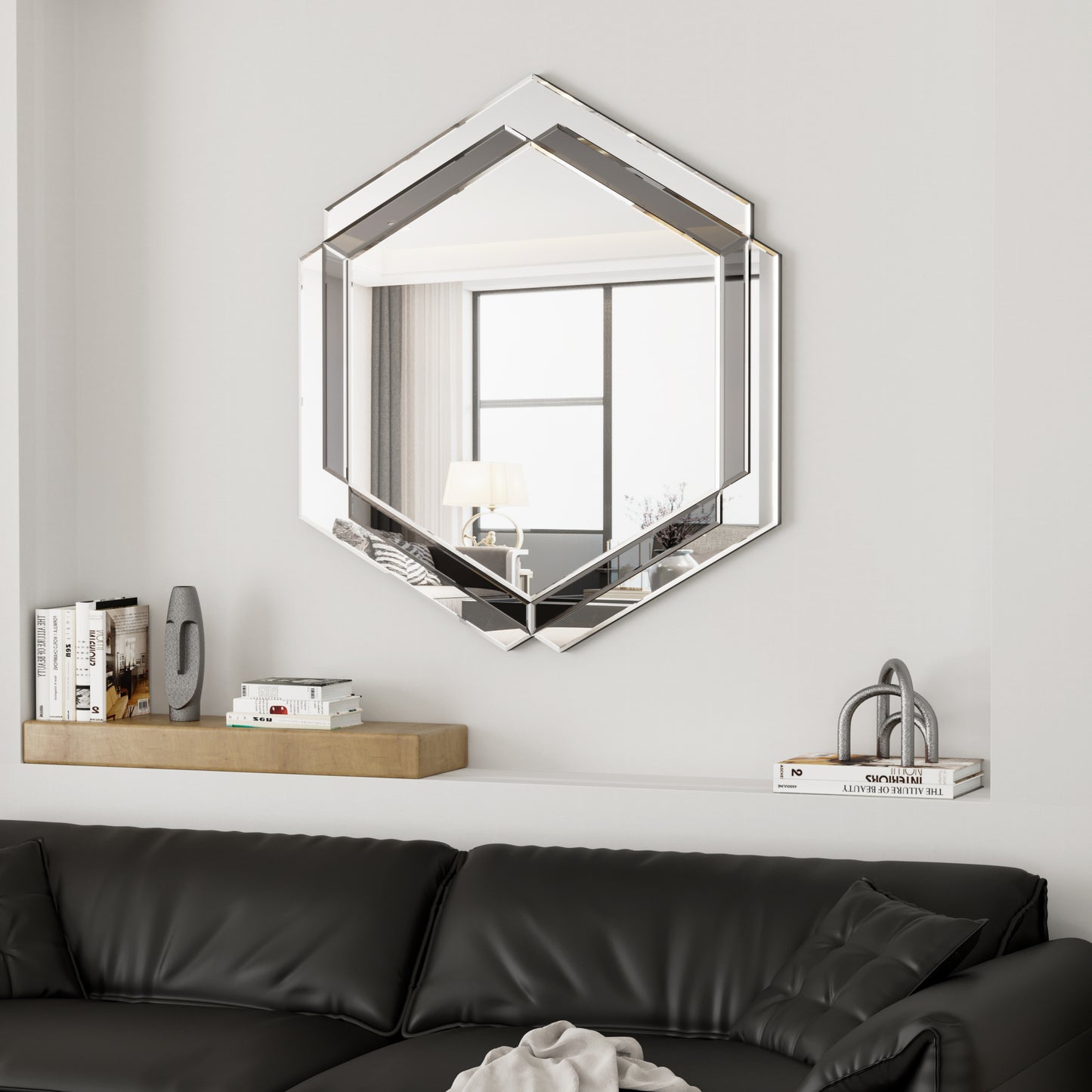 Elmcrest Contemporary Mounted Round Wall Mirror