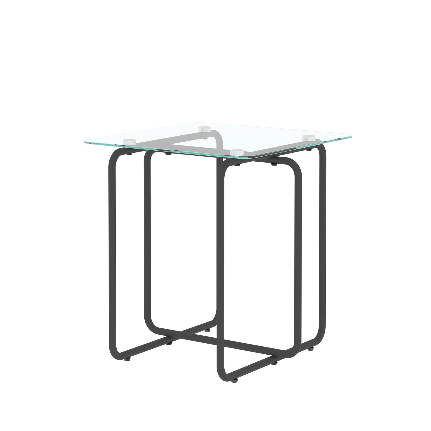 Westport Modern Tempered Glass Side Table
