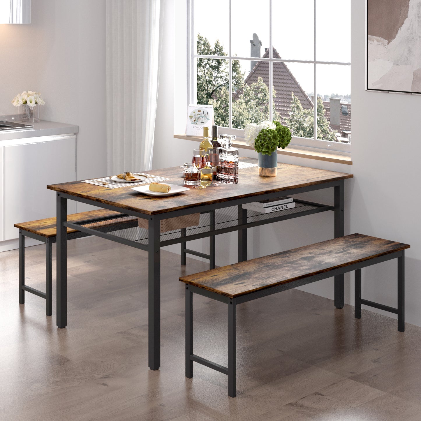 Warmsprings Modern Farmhouse Kitchen Table Set