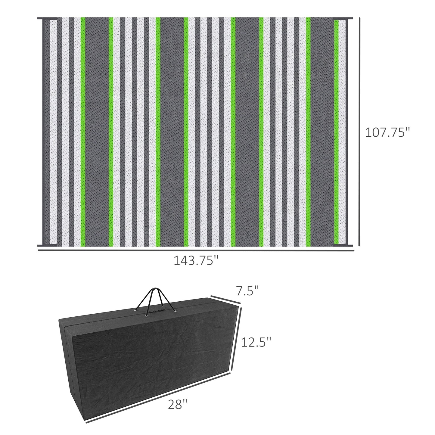 Fremont Modern Reversible Outdoor Rug Carpet