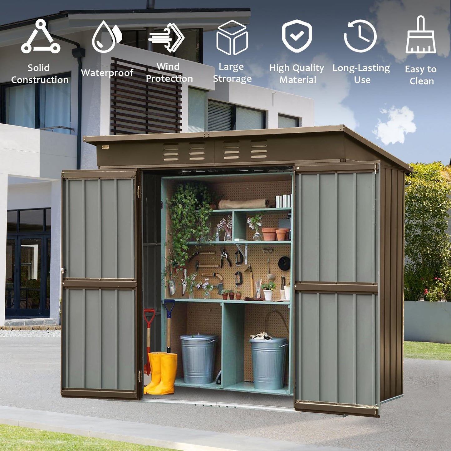 Napa Industrial Waterproof Metal Shed