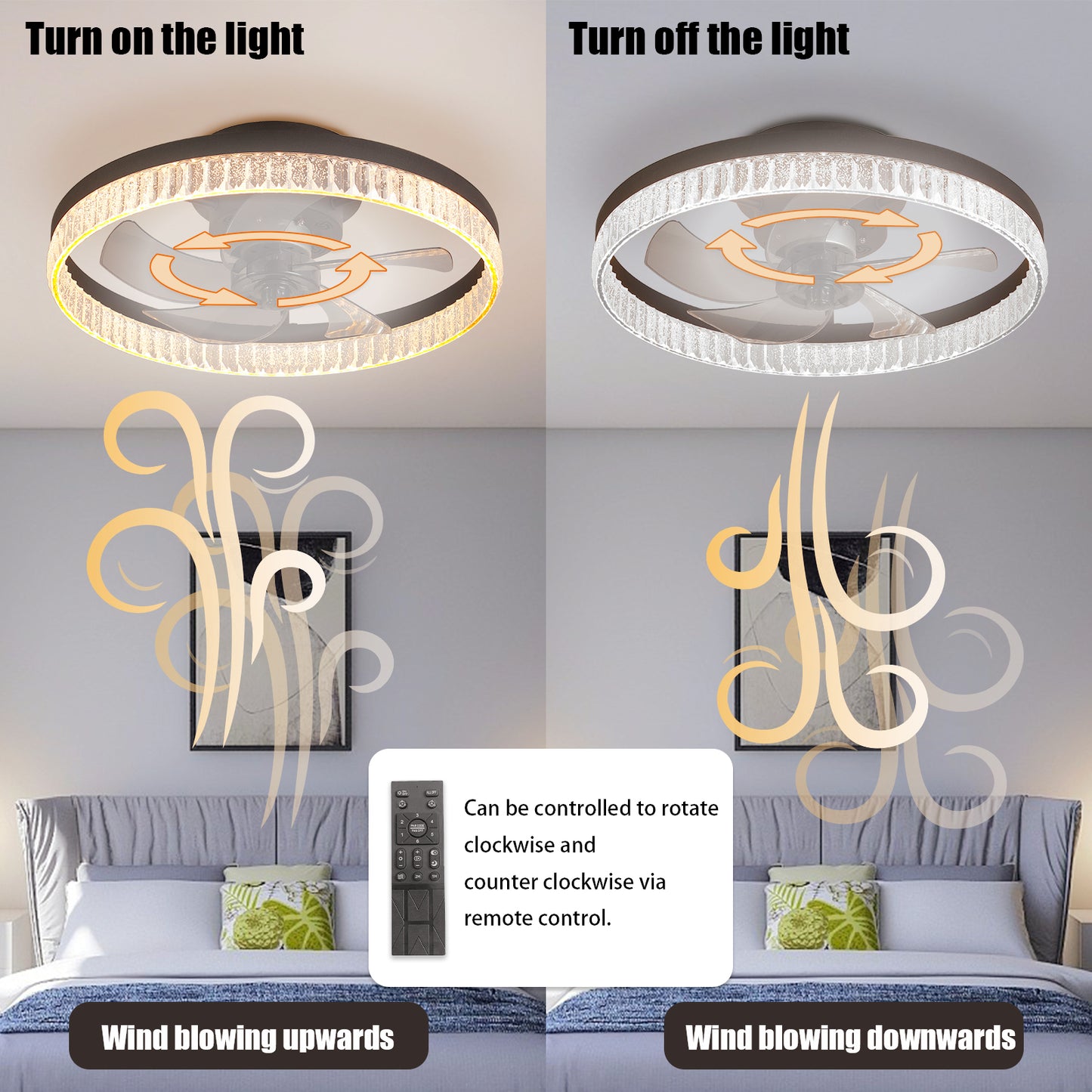 Healdsburg Modern LED Chandelier Fan
