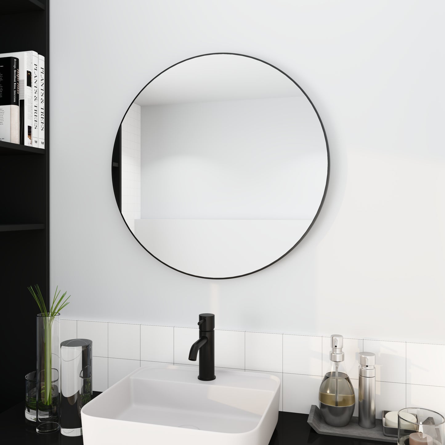 Silverleaf Contemporary Classic Round Mirror