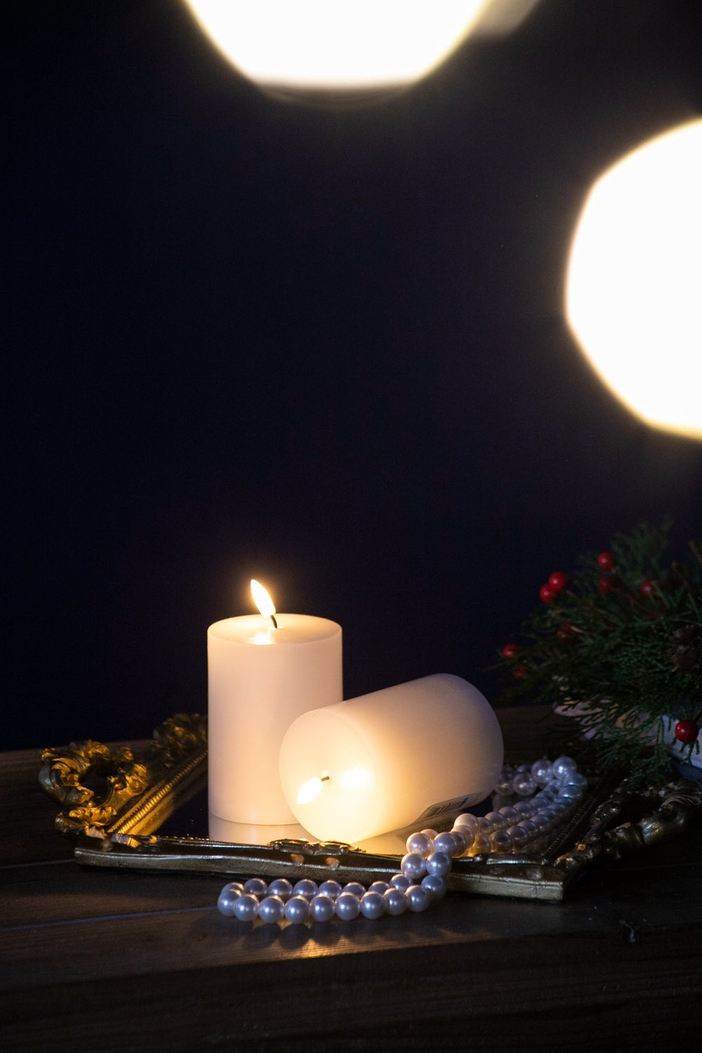 Elmcrest Contemporary Candles with Remote Control Timer
