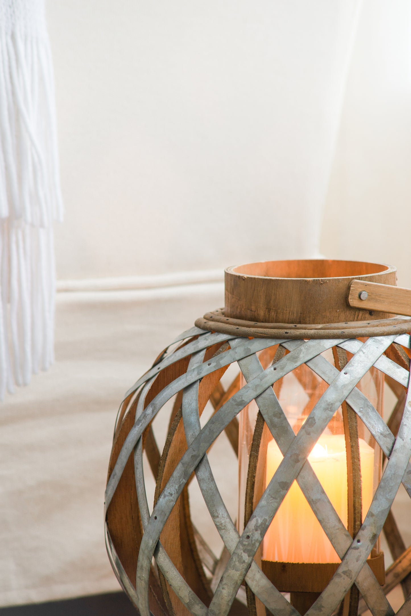 Lazzareschi Craftsman Wooden Lantern Decorative Light