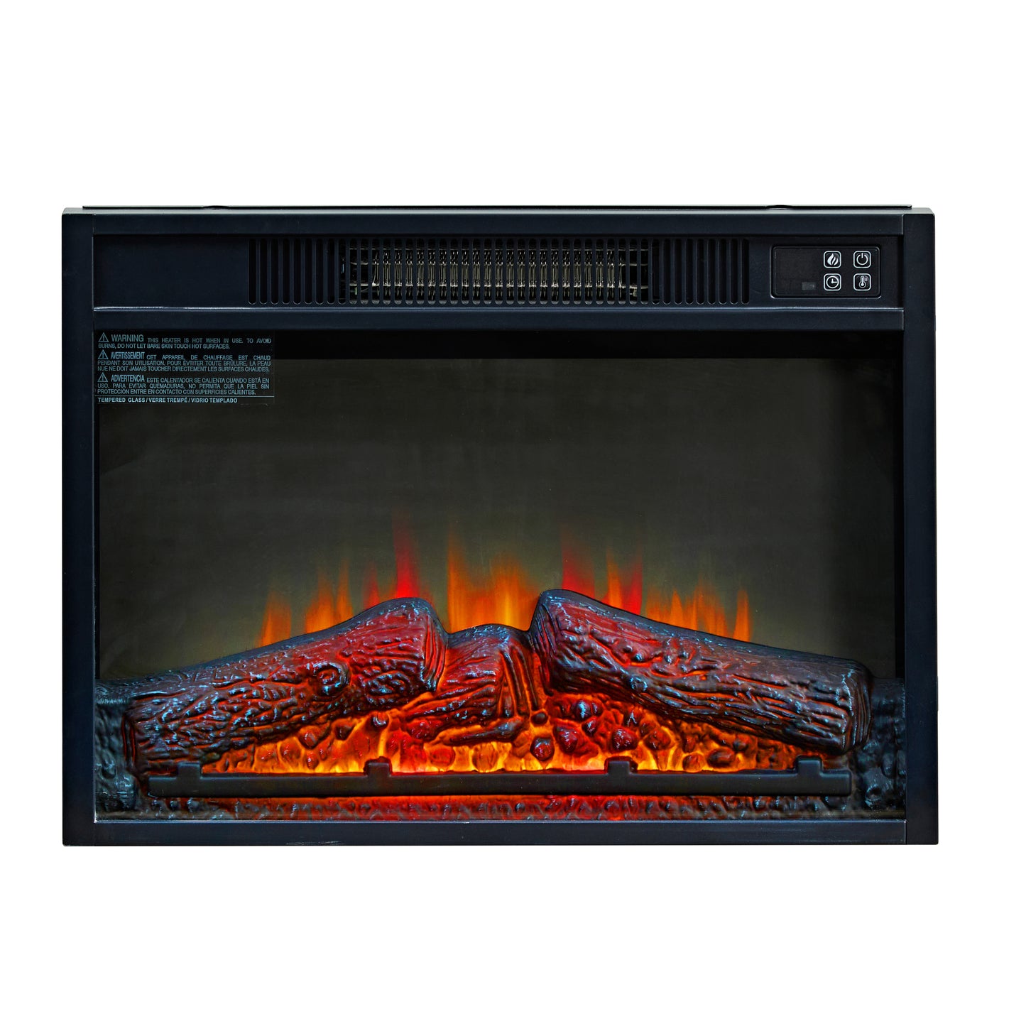 Marcel Industrial Velvet Electric Fireplace