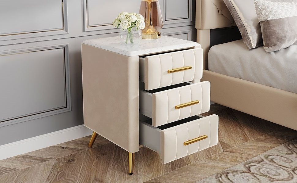 Kingsly Contemporary Elegant Wooden Drawer Nightstand