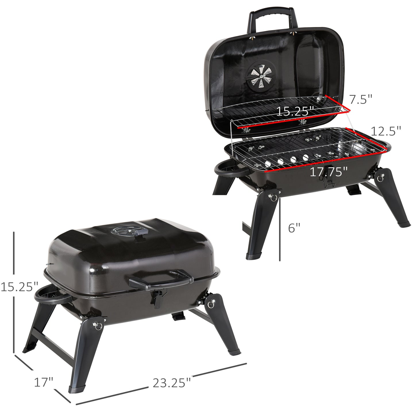 Justo Industrial Tabletop Grill